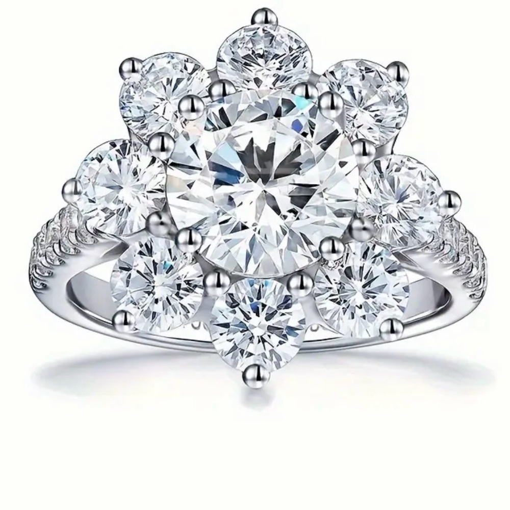 Silver Sparkling Rhinestone Ring - image 3